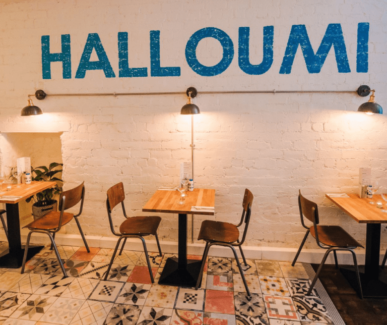 Halloumi Restaurant Glasgow tables