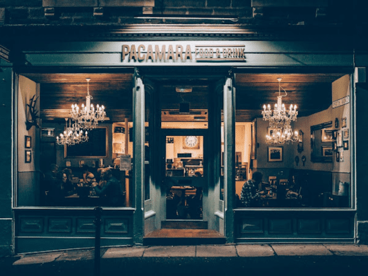 Pacamara shop front, Perth Road, Dundee